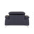Navy Chair with Adjustable Headrest in Genuine Leather-451579836
