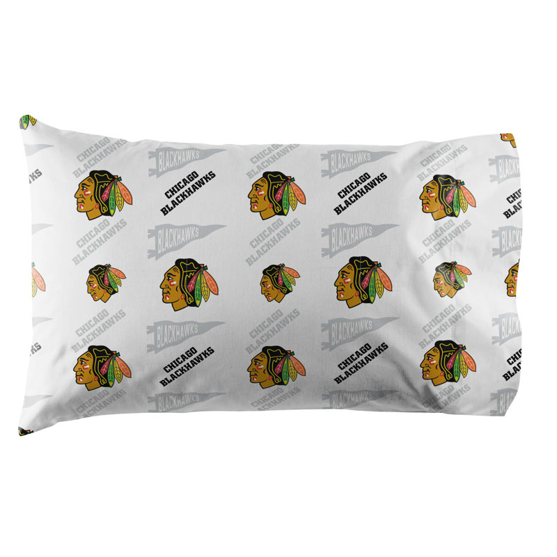 NHL Bed Sheet Sets By Sweet Home Collection, Chicago Blackhawks - Full, Full Sheet Set with 2 Pillowcases