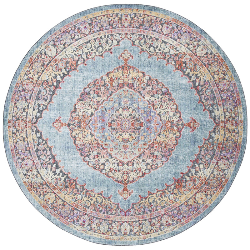 Younes Provance Performance Oriental Rug, Round 6'7"