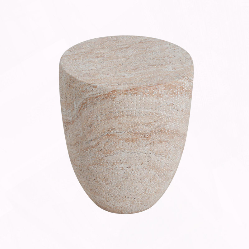 Travertine Concrete Durable Side Table
