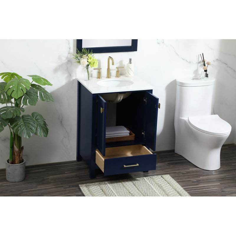 Ensemble de meuble-lavabo simple 24 po Irene, Bleu