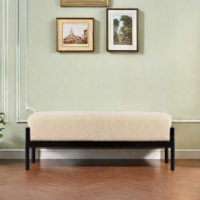 Banc, manteau de laine, chapeau, tabouret de changement de chaussures simple, H 17,72 po x l 55,12 po x P 17,72 po