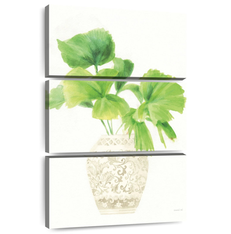 Harnek palm chinoiserie iv crème, H 32 po x l 20 po