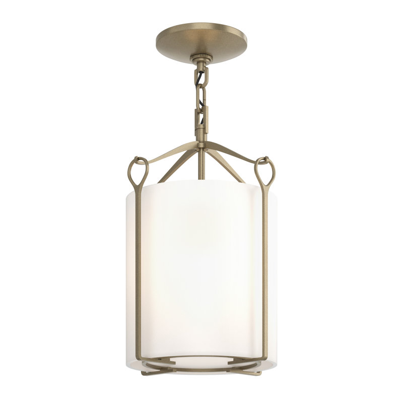 Bow 1 - Light Semi Flush Mount, Soft Gold, Opal White