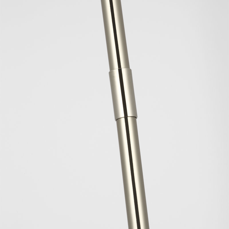 Amber Lewis Ponce Pendant with Shade, 47" H x 13" W x 13" D, White, Polished Nickel