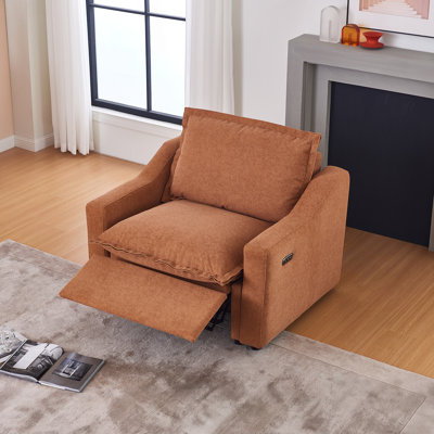 Upholstered Fabric Power Recliner