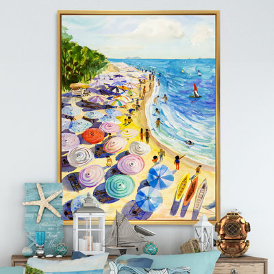 Reproduction d'art nautique et côtière sur toile, Aalt Pastel Beach California III