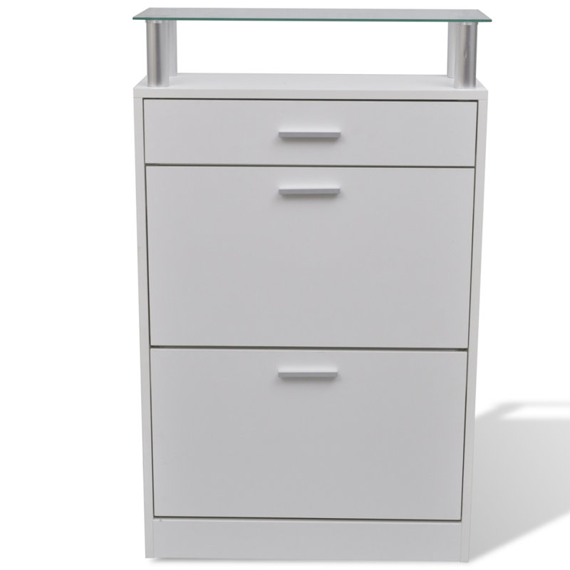 Armoire de rangement pour 12 paires de chaussures,  blanc