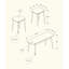 Ensemble de table, ensemble de 3 pièces, café, bout, côté, décor, salon, Mid-Century, moderne-1892023760
