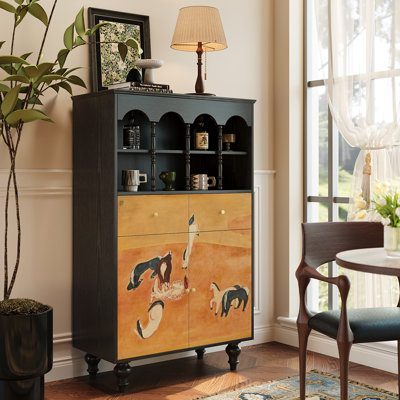 Chinese-style retro light luxury sideboard