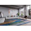 Gilded Silk Geometric Area Rug in Blue/Green/Cabernet/Pink-304613706