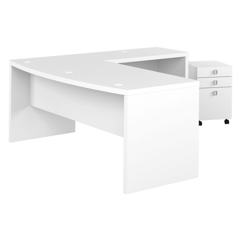 Office 500 Collection Computer Desk, Pure White