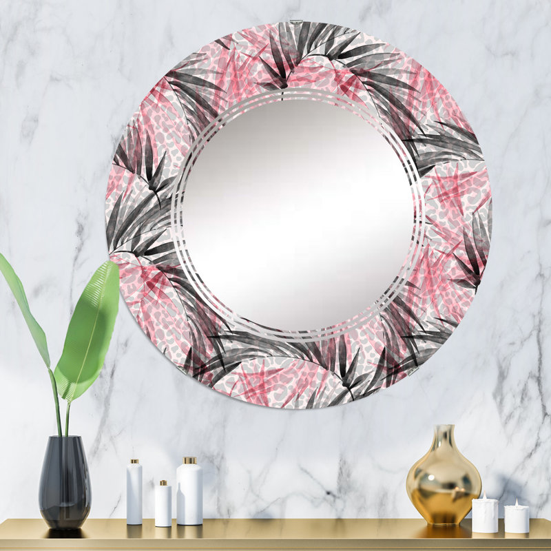 Miroir mural Transparent Tropical, 32 po x 32 po