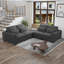 Canapé modulaire rembourré 5 pièces avec repose-pieds-230700691