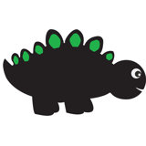 Tableau noir 1,19 pi x 1,96 pi Chalk It Up Dinosaur