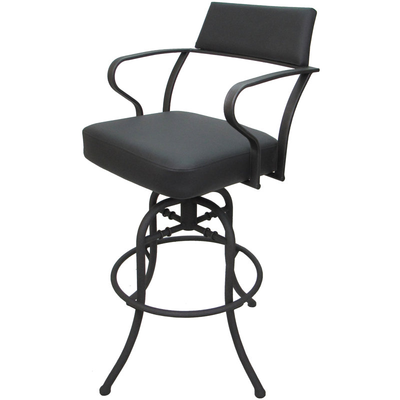 Tabouret de comptoir pivotant 26 po Chiyomi, Vinyle - gris