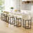 Sturdy Modern Low-Back Counter Height Bar Stools with Metal Frame and Faux Leather Upholstery-1014882593