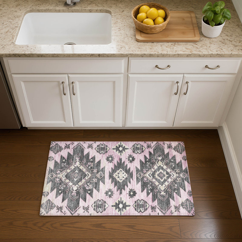Premium Machine Washable Mayfield AMF1945 Tribal Rug, Rectangle 1'8" x 2'6"