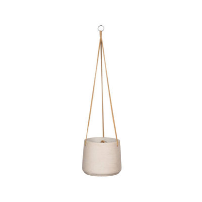 Gray Fiberstone Hanging Pot