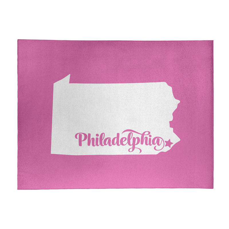 Tapis en poly-chenille philadelphia pennsylvanie, Rectangle 5 pi x 7 pi