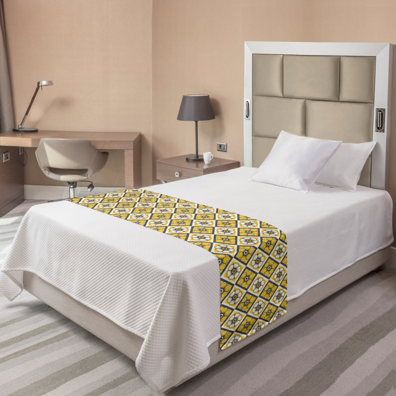Chemin de lit 100% polyester, Simple