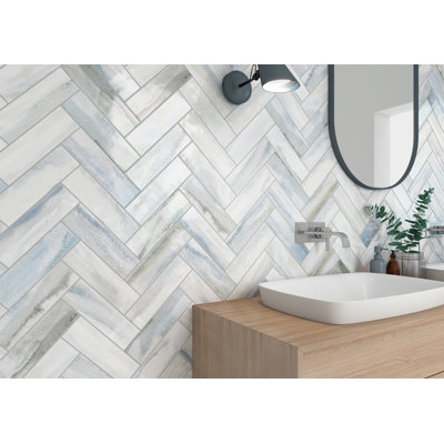 Splendor 3-in. x 10-in. Subway Stone Look Glossy Porcelain Wall Tile