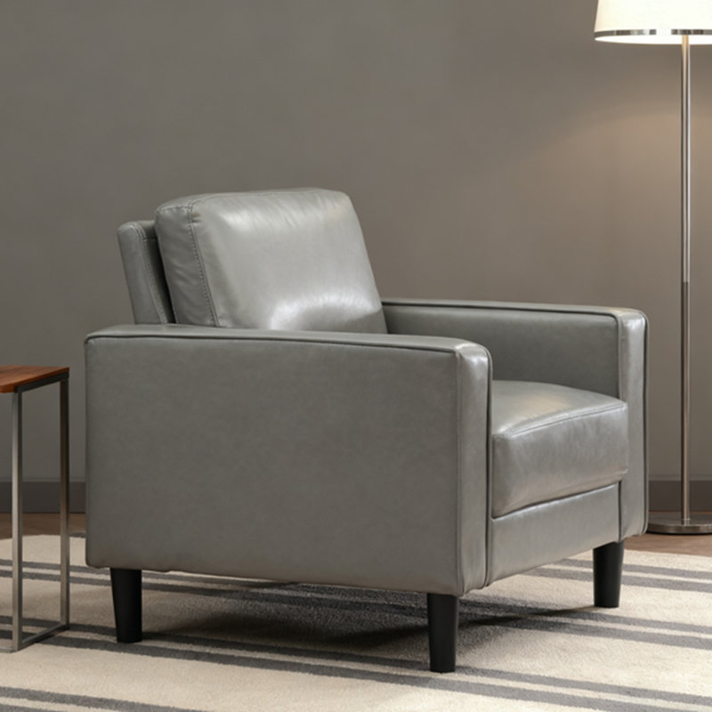 Fauteuil d'appoint rembourré gris Modern, Gris