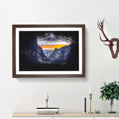 Sunset over Yosemite - Picture Frame Graphic Art Print