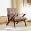 68cm Wide Mid-Century Upholstered Accent Chair With Wooden Armrests & Tufted Seat (Set of 2)