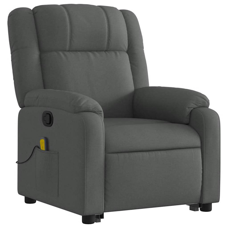 Fauteuil de massage, Manuel, Polyester gris foncé