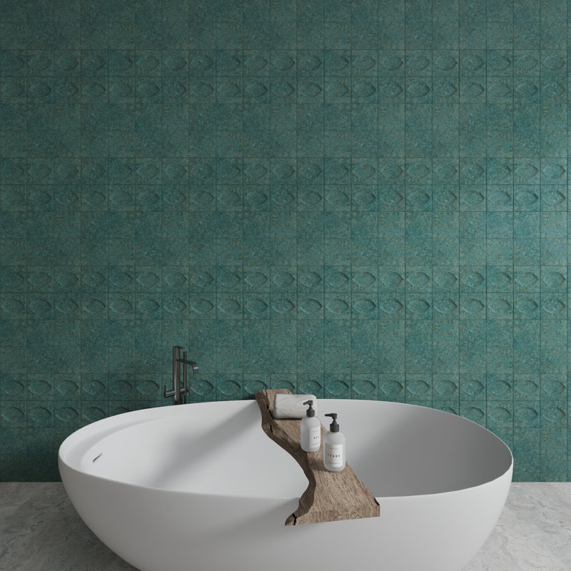 Spanish Tiffany 6" x 6" Matte Ceramic Wall Tile (44 PCS, 10.76 Sq. Ft. /Case), Teal