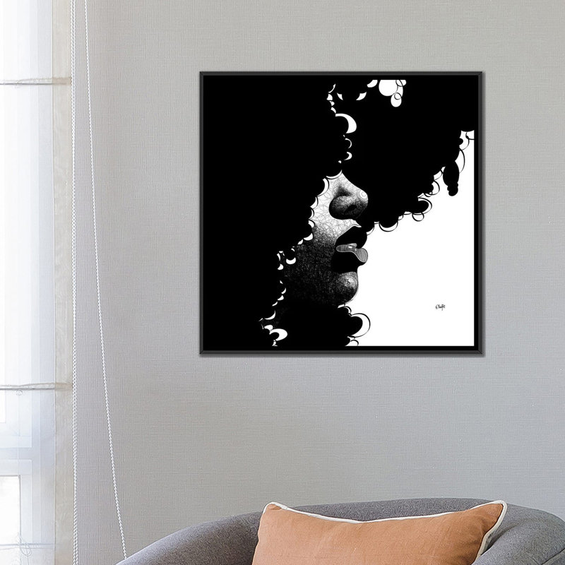 «Daughter of the Universe» par Ohab TBJ - impression d'art graphique, H 26 po x l 26 po, Impression encadrée, Black