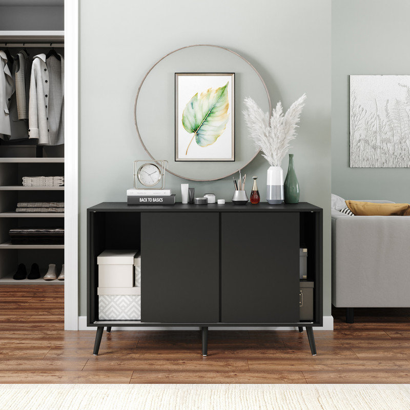 Rectangle Accent Cabinet, Black