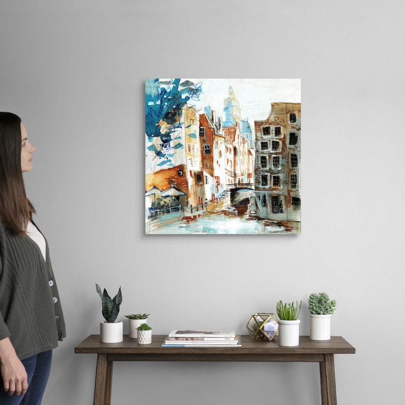 Amsterdam-Armbrug par Eleanor Doughty-reproduction d’art sur toile, H 24 po x l 24 po x P 1,25 po, Toile tendue