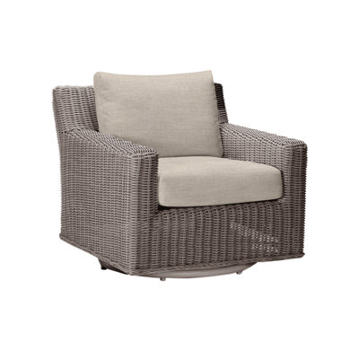 Fauteuil d'extérieur pivotant rustique en résine tressée N-Dura
