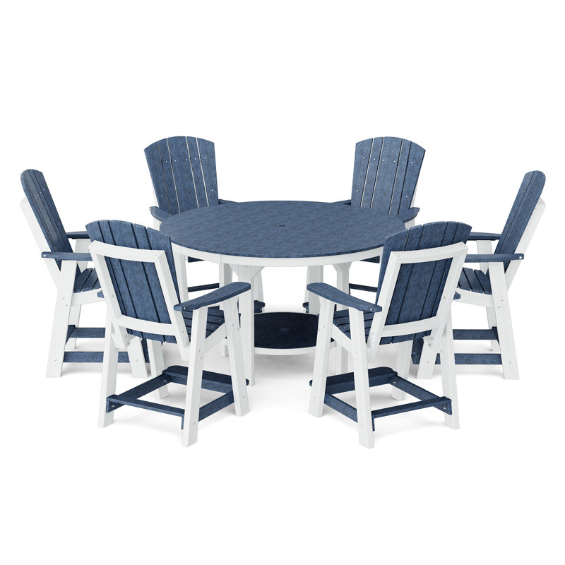 Heritage Pub Counter Set, 4, Patriot Blue/White