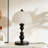 Retro Traditional Roman Columns Table Lamp With Frosted Glass Shade (Bulb Include)