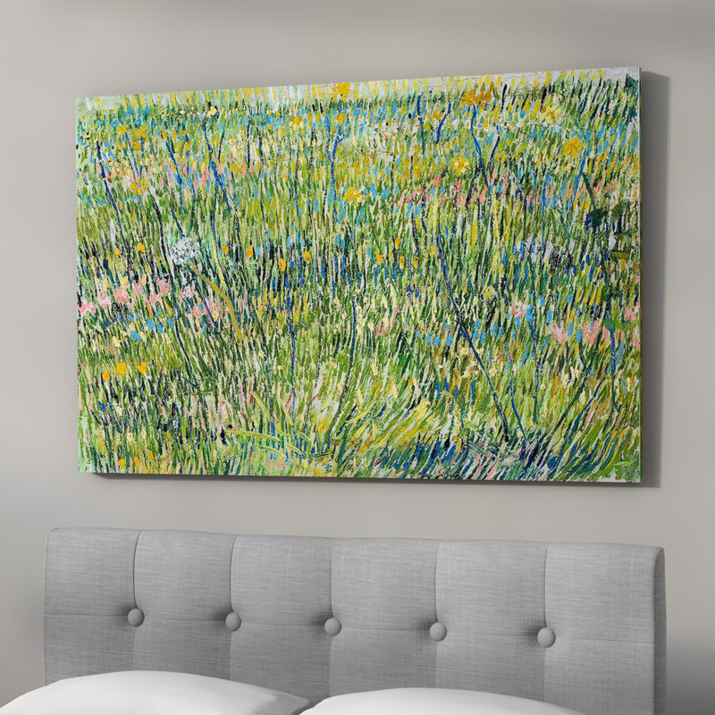 « patch of herbe » par vincent van gogh, impression, Toile, H 12 po x l 18 po x p 1,5 po