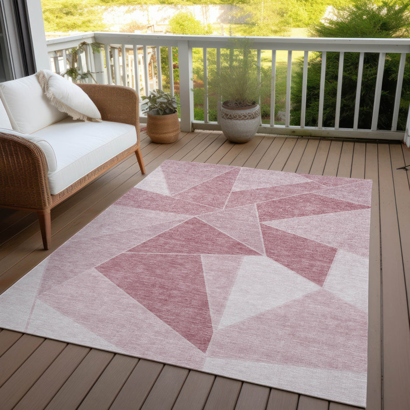 Geometric Indoor / Outdoor Rug, Rectangle 8' x 10'