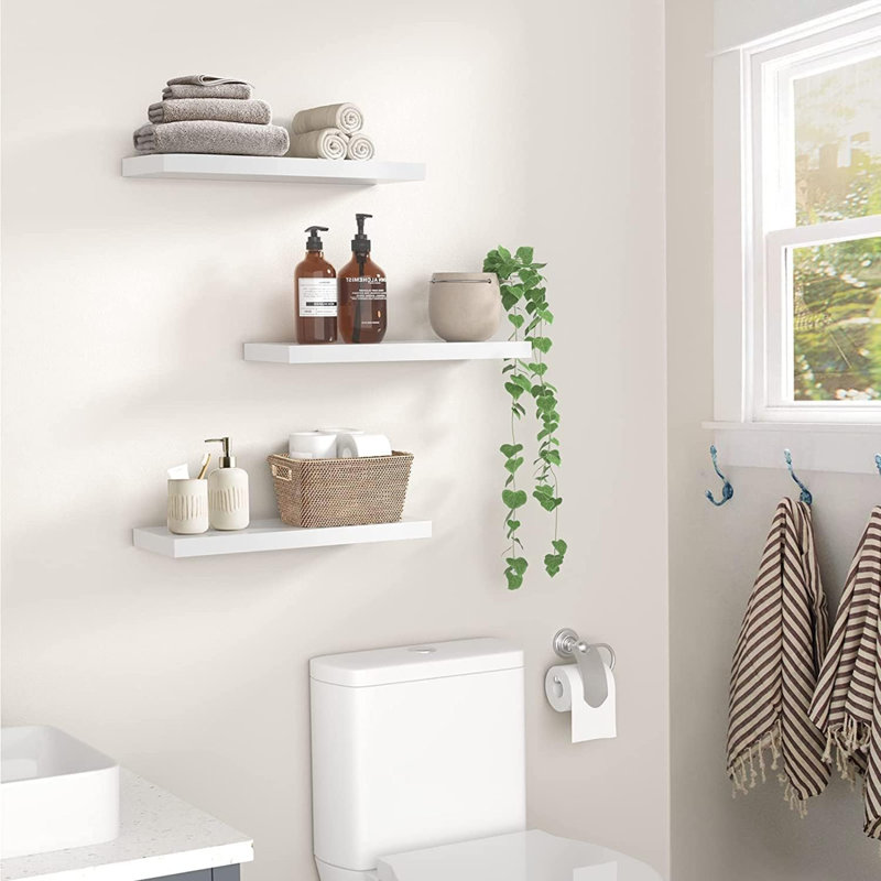Antionette 3 Piece Floating Shelf, White