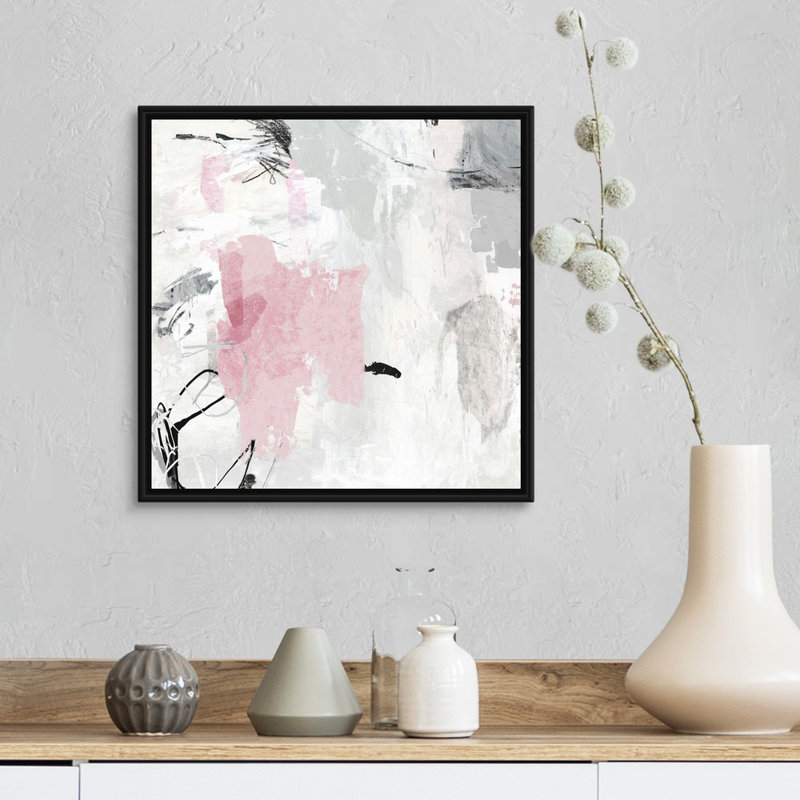 Gris gris II - reproduction d'art sur toile, Toile avec cadre flottant, H 38 po x l 38 po, Noir