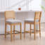 Upholstered Bar Stool with Solid Wood Frame-373060164-373060165