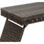 Table pliante portative marron de style américain, légère (3,3 kg), résistante aux intempéries, aucun assemblage requis, hauteur 40,6 cm, prête à l'emploi dès la sortie de l'emballage. Installation rapide.