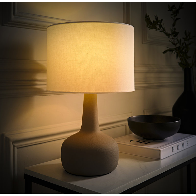 Ceramic Table Lamp, Grey