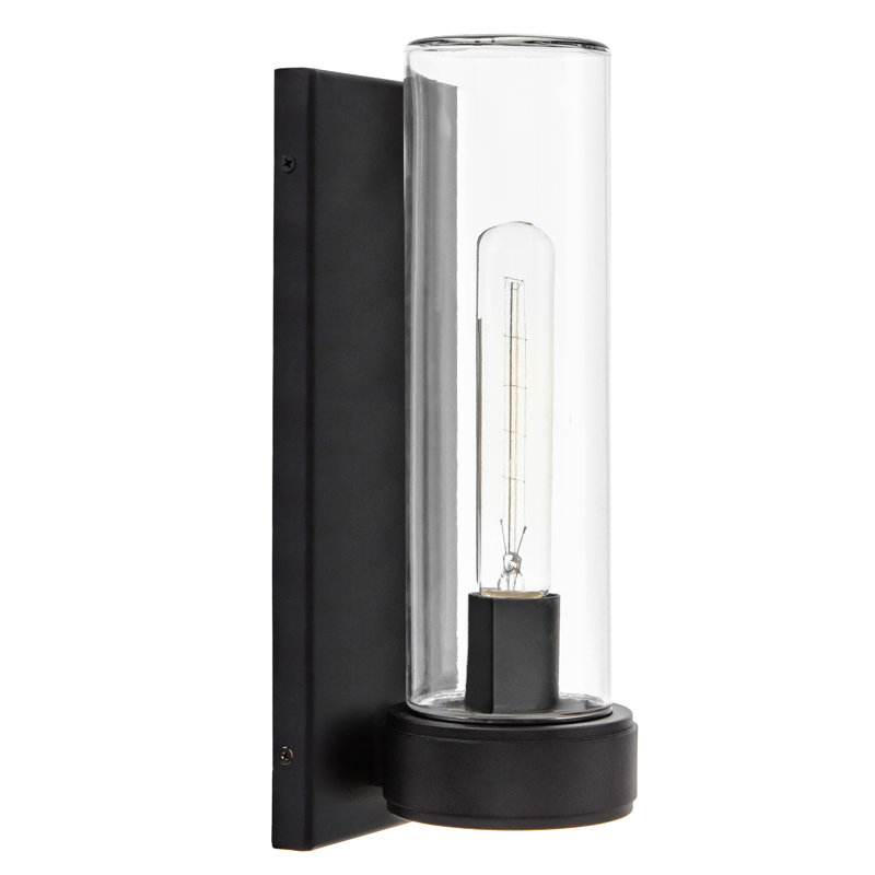 Ahaziah 14"H Cylinder Outdoor Armed Sconce