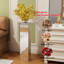Grand vase de plancher à miroir de 29,92 po (76 cm) pour décoration intérieure Grand vase cubique en argent pour fleurs séchées
