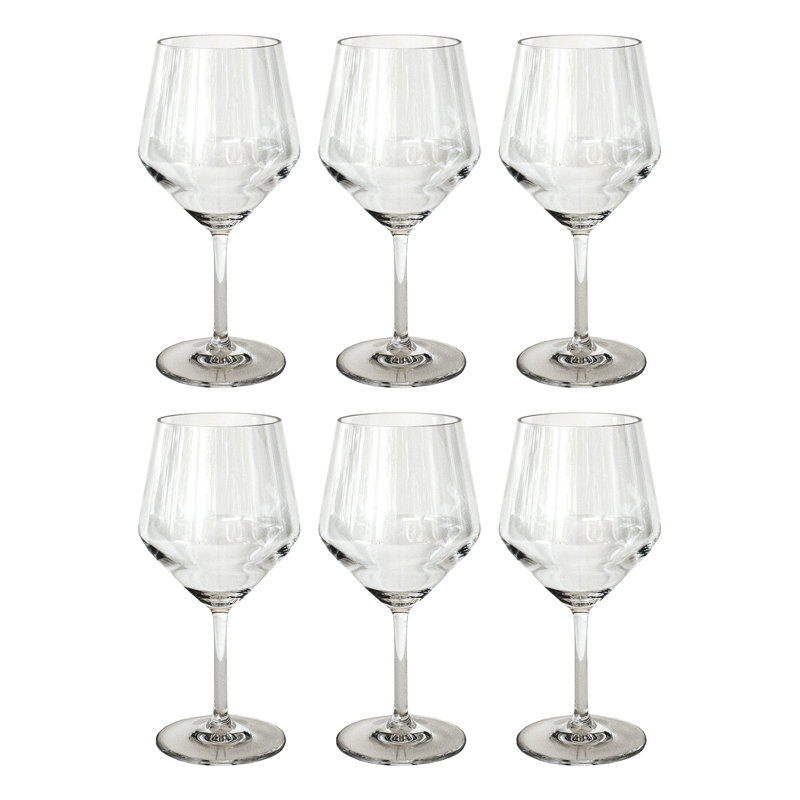 Verre à pied Kharan gris clair, Transparent