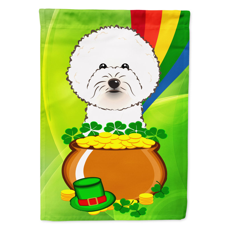 Drapeau de jardin Arella St. Patrick's, Bichon frisé