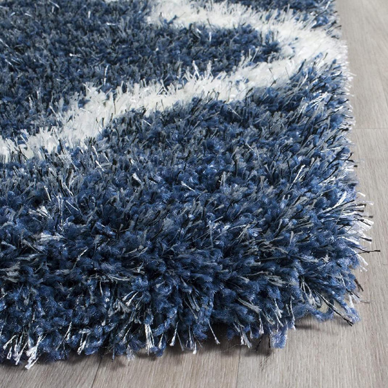 Bertl Sgm-Montreal Shag Performance Geometric Rug, Square 6'7"