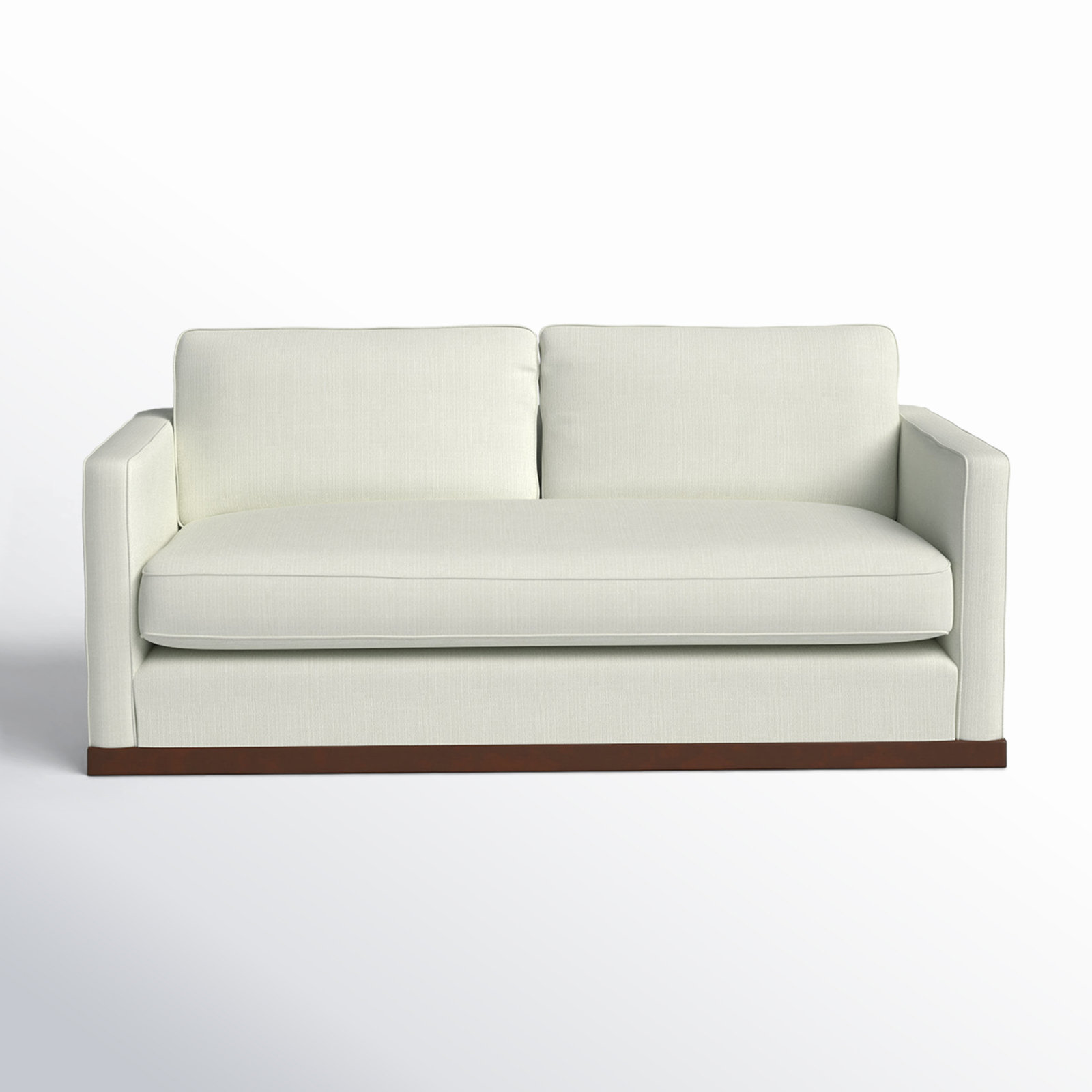 Bobbi 73'' Upholstered Loveseat , Flannigan Cotton White Performance Weave